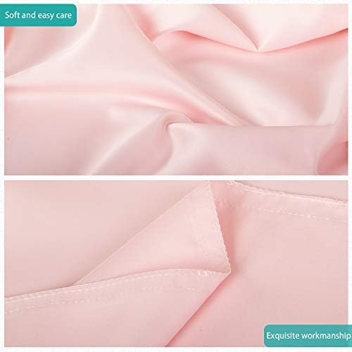 FLXXIE 2 Pack Zipped Satin Standard Pillowcases for Hair and Skin, Silky and Super Soft (20"x26") Zippered Satin Pillow Cases, Pink, 20x26 Inches