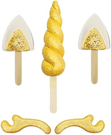 Unicorn Cake Decorating Kit – Edible Royal Icing Cake Toppers & Unicorn Glittery Sugar Sprinkles (3 oz) Bundle – Perfect for Birthday Cakes & Cupcakes – 100% Edible Cake Decorations