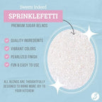 Sweets Indeed Sprinkles, Edible Sprinkle Sugar Mix, Perfect for Cake Decorations, Baking, Ice Cream, Cookies, Cupcake Topper, 5 ounces (White)