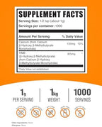 BulkSupplements.com HMB Powder - as Calcium HMB, Beta-Hydroxy Beta-Methylbutyrate - HMB Powder Supplements, Gluten Free - 1g per Serving, 1kg (2.2 lbs) (Pack of 1)