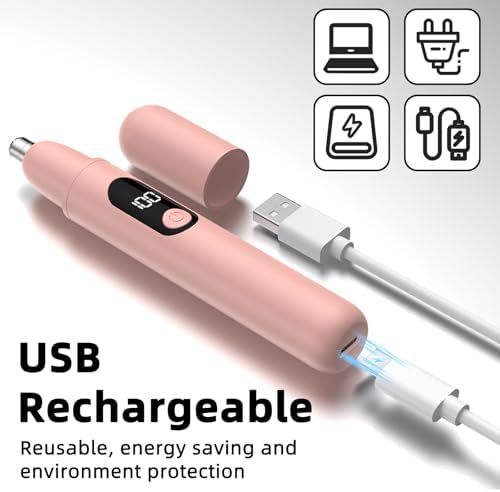 Nose Hair Trimmer Rechargeable Cordless Painless Ear and Eyebrow Trimming Tool-Dual Edge Easy Cleansing for Man Woman