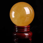 Orange Calcite Crystal Ball - Yellow Honey Calcite Crystal Sphere Meditation Balls for Witchcraft and Decorative Balls, Meditation & Feng Shui Home Decor (40-50mm)