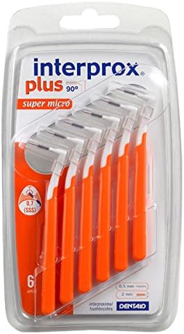 Interprox Plus Interdental Brushes Orange Super Micro Pack of 6 (6 Packs of 6)