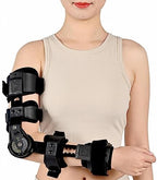 ROM Hinged Elbow Post Op Brace for Sleeping,Adjustable Support Sling Stablizer Splint Immobilizer for Tendonitis, Arthritis and Pain Relief,Arm Injury Recovery Support,Left