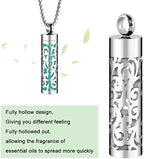 Maromalife Essential Oil Necklace for Women, 316L Stainless Steel Aromatherapy Pendant Diffuser Necklace, Essential Oil Jewelry Gift for Men Women, Christmas, Birthday