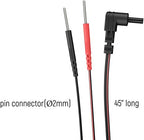 iStim 45" Lead Wires Replacement for TENS/EMS/IF Electrodes Units Pads /∅2mm pin Cable connectors (2 Pieces)