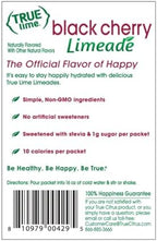 TRUE LIME Black Cherry Limeade Drink Mix (10 Packets) | Made from Real Limes | No Preservatives, No Artificial Sweeteners, Gluten Free | Water Flavor Packets & Water Enhancer with Stevia