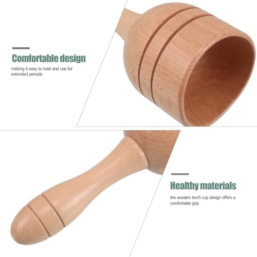 Beaupretty Wood Therapy Massage Cup Wooden Gua Tool for Neck and Shoulder Muscle Relaxation Professional and Home Use Massage Cup for Skin Rejuvenation and Tension Relief