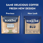 Caffè Borbone Espresso Paper Pods, Blue Blend, Balanced and Full-Bodied, Medium Roast ESE Pods, Authentic Italian Espresso - 50 Count