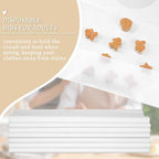 Hicarer 50 Pcs Disposable Adult Bibs with Crumb Catcher for Elderly Eating Plastic Bibs Single Use Dining Clothing Protectors