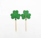 Green Clover Cupcake Topper St.Patricks Cupcake Toppers