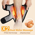 Cordless Ankle Heating Pad with Massage,Rechargeable Ankle Massager for Pain Relief,Portable Neuropathy Foot Massager