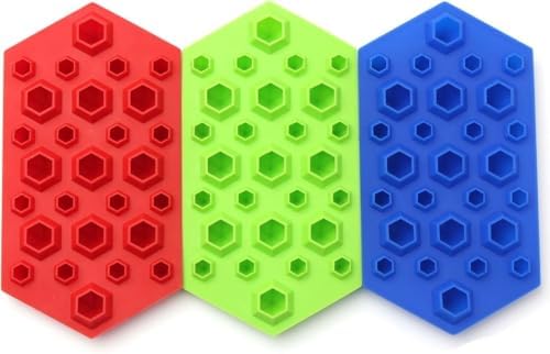 3D Diamond Ice Cube Mold – Large Gem Shaped Silicone Ice Tray – Food Grade Flexible Ice Mold for Whiskey, Cocktails, Chocolate, Candy & Soap (2, Clear)