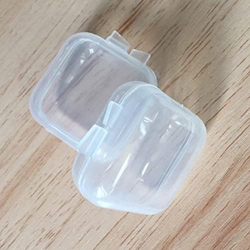 10 Pcs Mini Clear Plastic Boxes Transparent Pills Case Square Jewelry Bead Containers Empty Earplugs Box for Storage Small Items