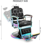 Artist hand Barber Chair All Purpose Hydraulic Recline Salon Chair Beauty Spa Vintage Barber Chair Heavy Duty Chair (Laser Frame)