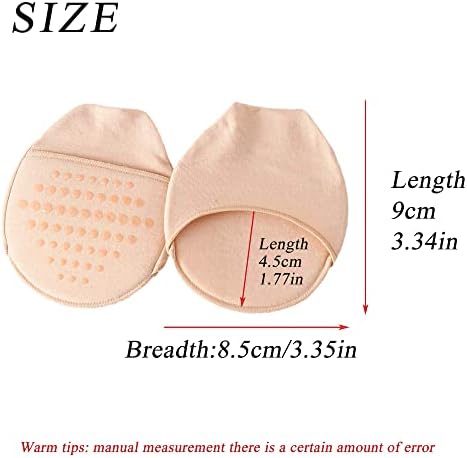4Pairs Women's Toe Topper Liner Socks,Low Cut No Show Toeless Half Socks,Forefoot Cushion Pads for Flat,High Heels