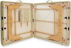 Saloniture Portable Physical Therapy Massage Table - Low to Ground Stretching Treatment Mat Platform - Cream