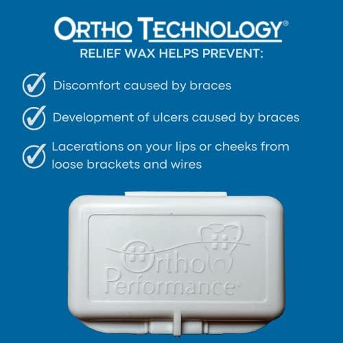 Ortho Performance Relief Orthodontic Wax; Relief for Braces. In Scented Cases and a Variety of Scents. 10 packs of Relief Wax with Scented Cases by Ortho Technology (Chocolate)
