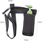 predolo Single Massage Bottle Holster Bag Waist Massage Lotion Holder, Premium Buckle, Soft Comfortable Black Portable Adjustable Webbing Belt SPA Salon
