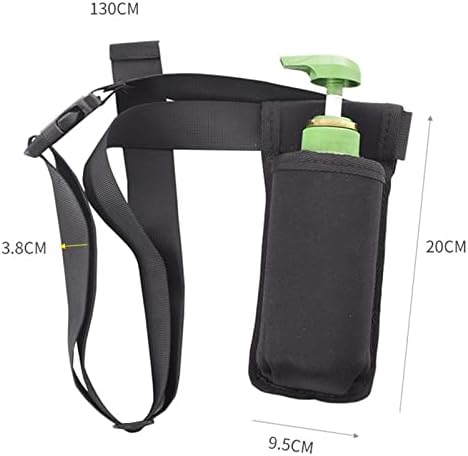 predolo Single Massage Bottle Holster Bag Waist Massage Lotion Holder, Premium Buckle, Soft Comfortable Black Portable Adjustable Webbing Belt SPA Salon