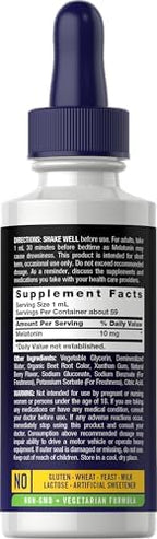 Carlyle Melatonin 10mg | 2 fl oz Liquid Drops | Berry Flavor | for Adults | Non-GMO, Vegetarian Supplement