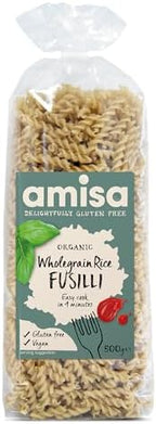 Amisa Organic - Gluten Free Pasta - Wholegrain Rice Fusilli - 500g