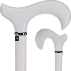 Royal RC Canes Elegant White Beechwood Derby Handle Walking Cane with Silver Collar – Stylish Cane for Women & Canes for Men – Ergonomic Grip Walking Cane & Stick for Men and Women