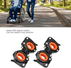 Adjustable Versatile Cane Holder for Wheelchairs, Walkers Scooters Stable 360 Degree Rotation, Convenient Access to Walking Aids with ABS Material (Black Orange)