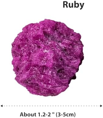 Apengshi Red Corundum Raw Crystals 2PCS Natural Rough Rocks Healing Crystal and Stones DIY Raw Stones Meditation Fountain Garden Home Decor