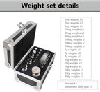 F1 Calibration Weight Kit, High Precision 1mg-500g Weights, 25 Pcs 304 Stainless Steel Weights with Aluminium Alloy Box for Lab Education