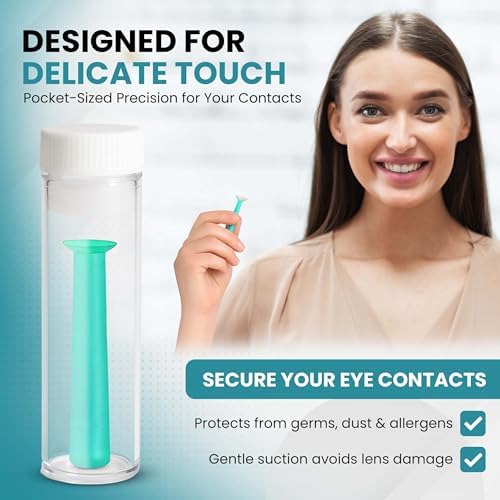 Soft Contact Lens Green Inserter Remover 1pc for Monthly and Daily Contact Lenses Suction Holder by Sports World Vision
