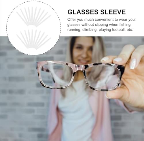 20 Pcs Silicone Anti-slip Glasses Cushions Replaceable Eyeglass Ear Pads Soft Anti-fall Eyewear Accessory for Glasses and Sunglasses