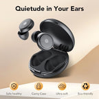 Ear Plugs for Sleeping Noise Cancelling -45dB, Soft and Reusable Silicone Hearing Protection Earplugs with 8 Eartips and Carrying Case, for Sleeping, Concert, Working, Studying, Traveling (Black)