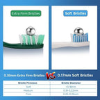 Extra Firm Toothbrushes for Adults, Extra Hard Bristles, 6 Count