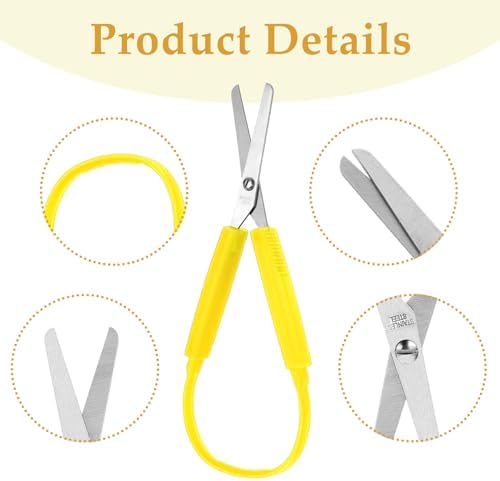3Pcs Loop Scissors Adaptive Design Scissor Colorful Handle Self-Opening Safety Scissors for Kids Children Schools Special Need Daily Diy Crafts 5.5 Inch