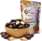 NY Spice Shop Dark Chocolate Brazil Nuts - 8 Ounce Gourmet Chocolate Covered Nuts for, Baking, Desserts, Snacks, Gifts, Parties, Romantic Treats, and Holiday Celebrations