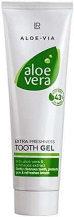 Aloe Vera Tooth Gel - Extra Freshness Flouride-Free Toothpaste by LR of Germany - 100 Ml - Active dental cleaning with Echinacea (1)