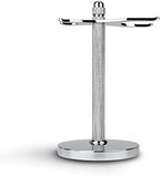 Safety Razor and Shaving Brush Stand, Extra Wide Openings, Wider Base, Manly Look