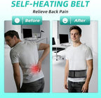 Back Brace for Women Men with Magnet, Self Heating Back Support Brace with 4 Reinforced Stays, Lumbar Support Belt for Lower Back Pain Relief, Herniated Disc, Arthritis, and Sciatica (Black, Medium)
