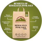 Himalayan Chef Pink Himalayan Salt Extra Fine Grain, 8 lbs Bag - Pure, Natural, Kosher, Non-GMO, Mineral-Rich, for Cooking, Seasoning, Baking, Table Use