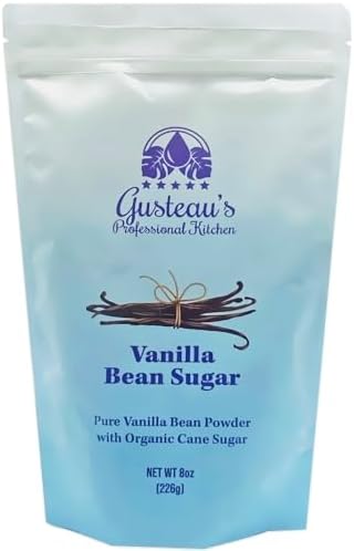 Gusteau's - Vanilla Bean Sugar Powder, (8 oz) 226g, Pure Vanilla with Organic Cane Sugar