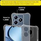 USTIYA Case for Realme C63 / Realme C61 Clear TPU Four Corners Military-Grade Protection Cover Transparent Soft funda