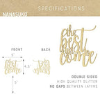 Engagement/Wedding Cake topper - the best is yet to come - Double Sided Gold Glitter - Premium quality Made in USA