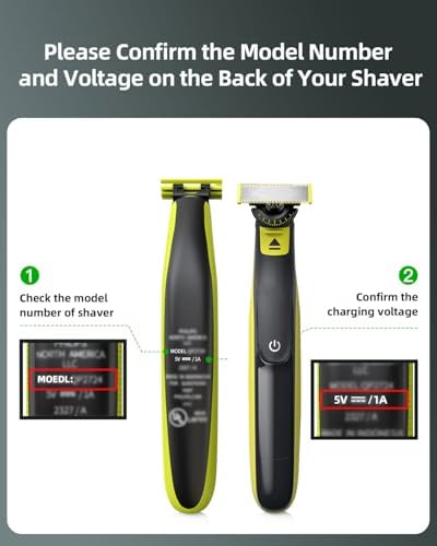 Superer 5V Fast Charger for Philips Norelco One Blade 360 QP2724 QP2834, Wet&Dry Series 2000 2400, MG7910 MG5910 MG9510 MG9520 MG9525, QP4631 QP6552 QP1924 QP6542 QP1324 QP4530 for Phillips Shaver