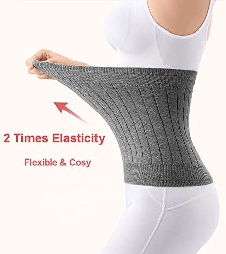 Thermal Knit Lumbar Warmer Cashmere Abdominal Binder Lower Back Support Belt Brace Stomach Kidney Trimmer Band Postpartum Belly Warming Kidney for Women Maternity Recovering