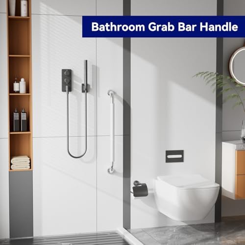 12 Inch Shower Grab Bar, Brushed Nickel Anti-Slip Bathroom Grab Bar with Knurled Grip, Stainless Steel Safety Handrail for Toilet Bathtub, Shower Handle Handicap Bars for Senior,Elderly,Pregnant