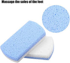 VOCOSTE 2 Pcs Foot Care Exfoliating Scrub Stone Double Sided Fine and Coarse Pumice Stone Foot File Blue White