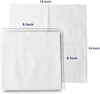 Pantry Value [500 Count - 6x6 Inch folded] 1-ply White Lunch Napkins - Disposable Absorbent Paper Napkins for Everyday use, Events, Parties (12x12 Inch unfolded)