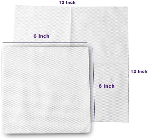 Pantry Value [1000 Count - 6x6 Inch folded] 1-ply White Lunch Napkins - Disposable Absorbent Paper Napkins for Everyday use, Events, Parties (12x12 Inch unfolded)