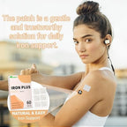 Iron Support Topical Patch – Easy to Use, 60 Days Supply – Sugar-Free, Latex-Free, Natural Alternative – Ideal for Energy & Vitality